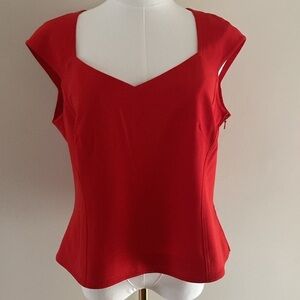 Escada Wool Sweetheart Neckline Crop Top
